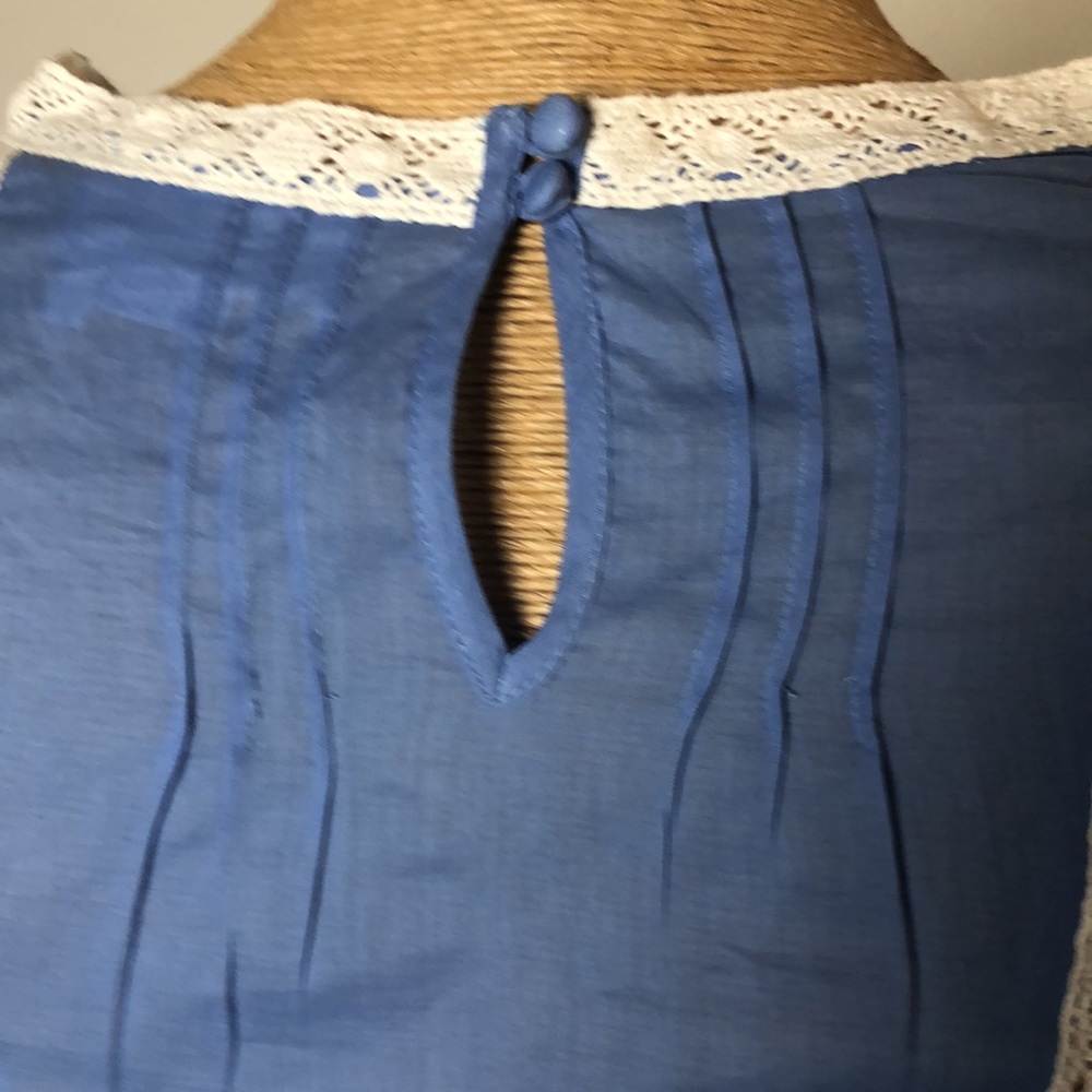Anthropologie blue top Size 2 - Picture 7 of 10